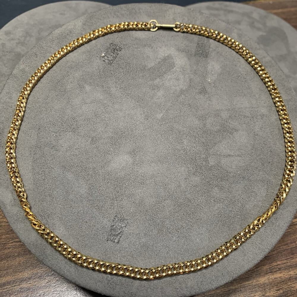 Vtg Miriam Haskell? 16” Twisted Link Gold Tone Chain Necklace Patent 3427691